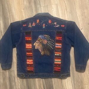 Embroidered Blue Jean Jacket
